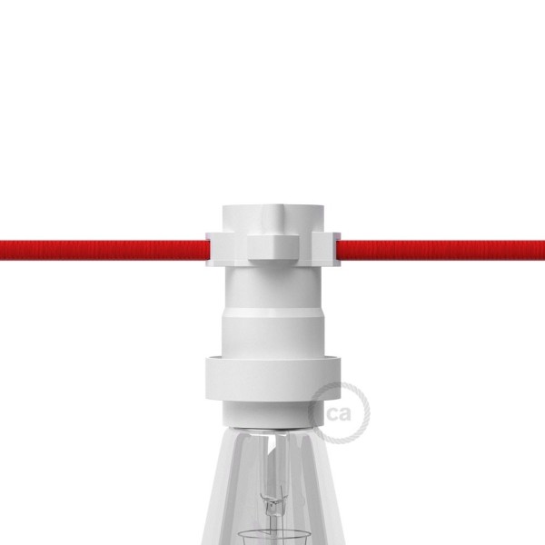 Light Sockets for String Lights- White thermoplastic- for custom string lights