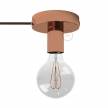 Spostaluce, the coppered metal light source with fabric cable and side holes