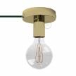 Spostaluce, the brass metal light source with fabric cable and side holes