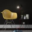 Spostaluce Metallo 90°, the black adjustable light source with fabric cable and side holes