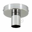 Fermaluce, the chrome metal wall or ceiling light source.