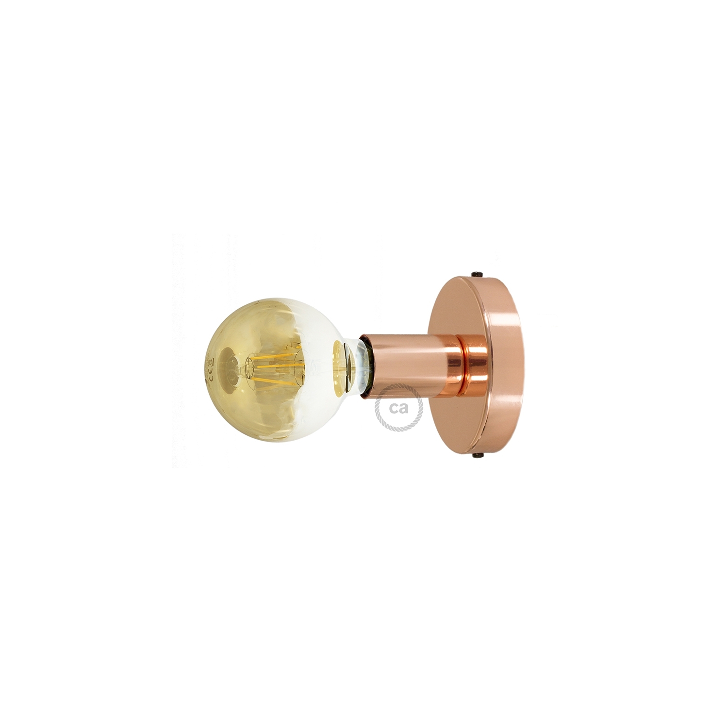 Fermaluce, the coppered metal wall or ceiling light source.