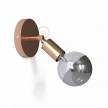 Fermaluce Metallo 90° Copper finish adjustable, metal wall flush light