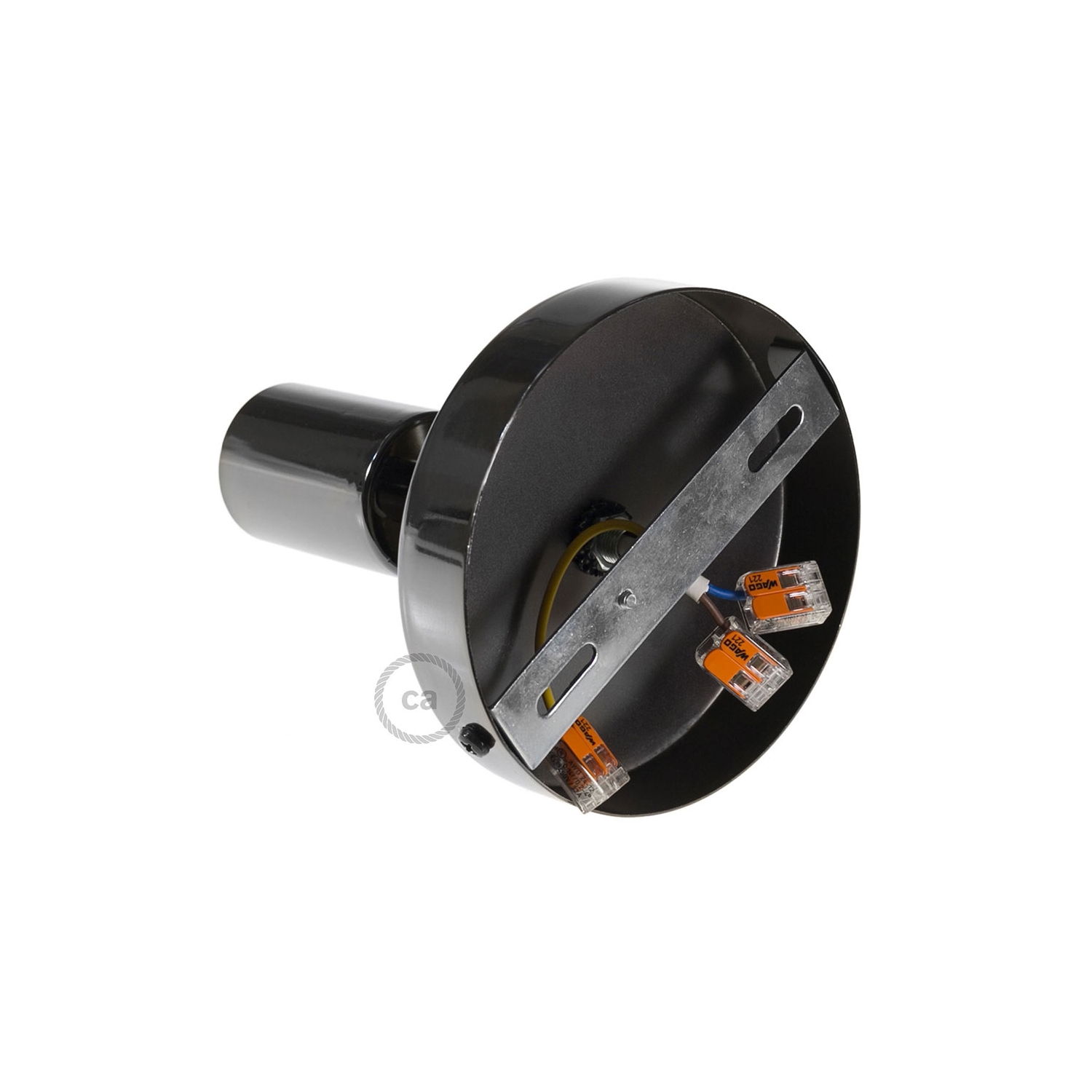 Fermaluce Metallo 90° Black Pearl adjustable, metal wall flush light