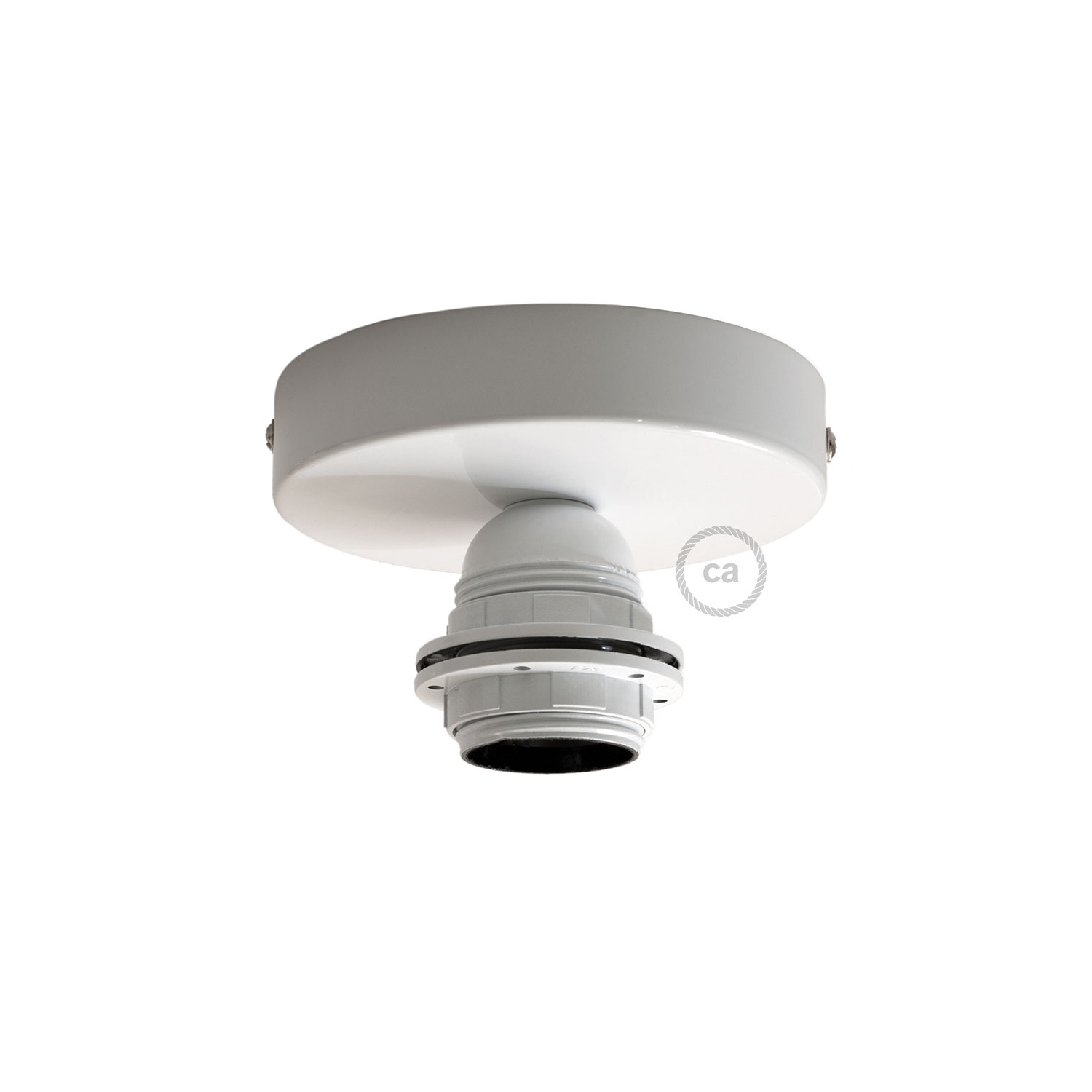 Fermaluce White metal, with E26 threaded lamp holder, the metal wall or ceiling light source