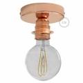 Fermaluce Copper metal finish, with E26 threaded lamp holder, the metal wall or ceiling light source