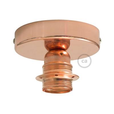 Fermaluce Copper metal finish, with E26 threaded lamp holder, the metal wall or ceiling light source