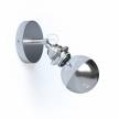 Fermaluce Metallo 90° Chrome adjustable, with E26 threaded lamp holder, the metal wall or ceiling light source