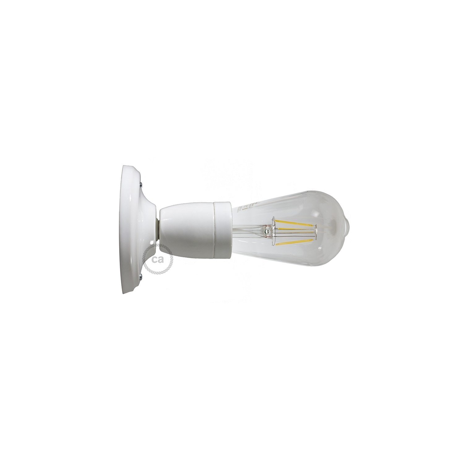 Edison Screw Angled White Batten Lamp Holder ES E27 LightBulb Wall Fixing Socket