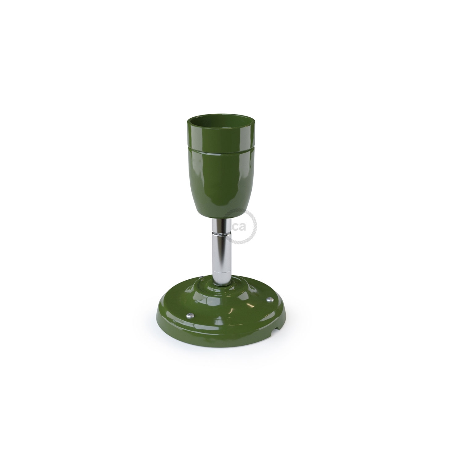Fermaluce Classic 90° Green adjustable, porcelain wall flush light