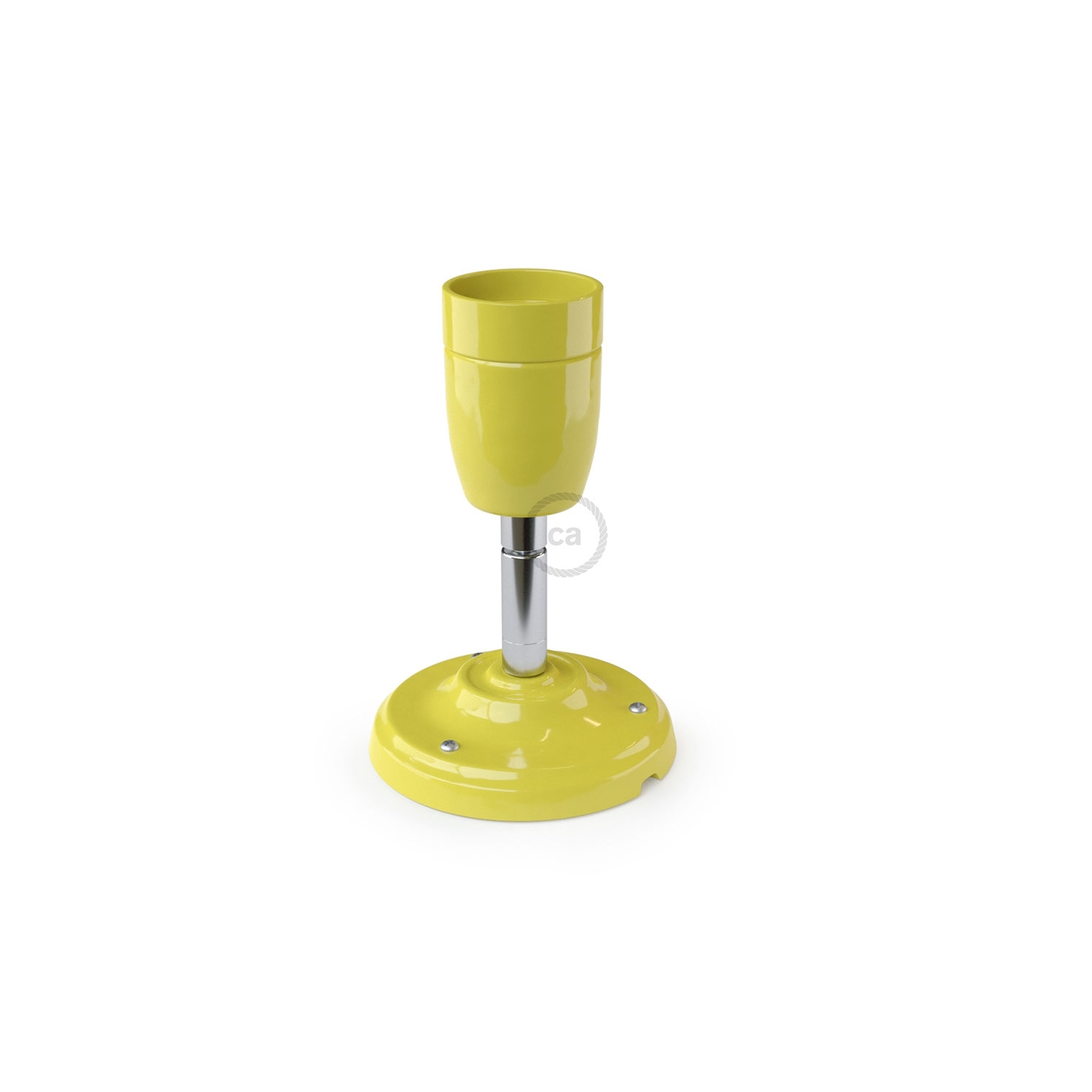 Fermaluce Classic 90° Yellow adjustable, porcelain wall flush light