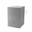 Cube cement lampshade with cable retainer and E26 socket