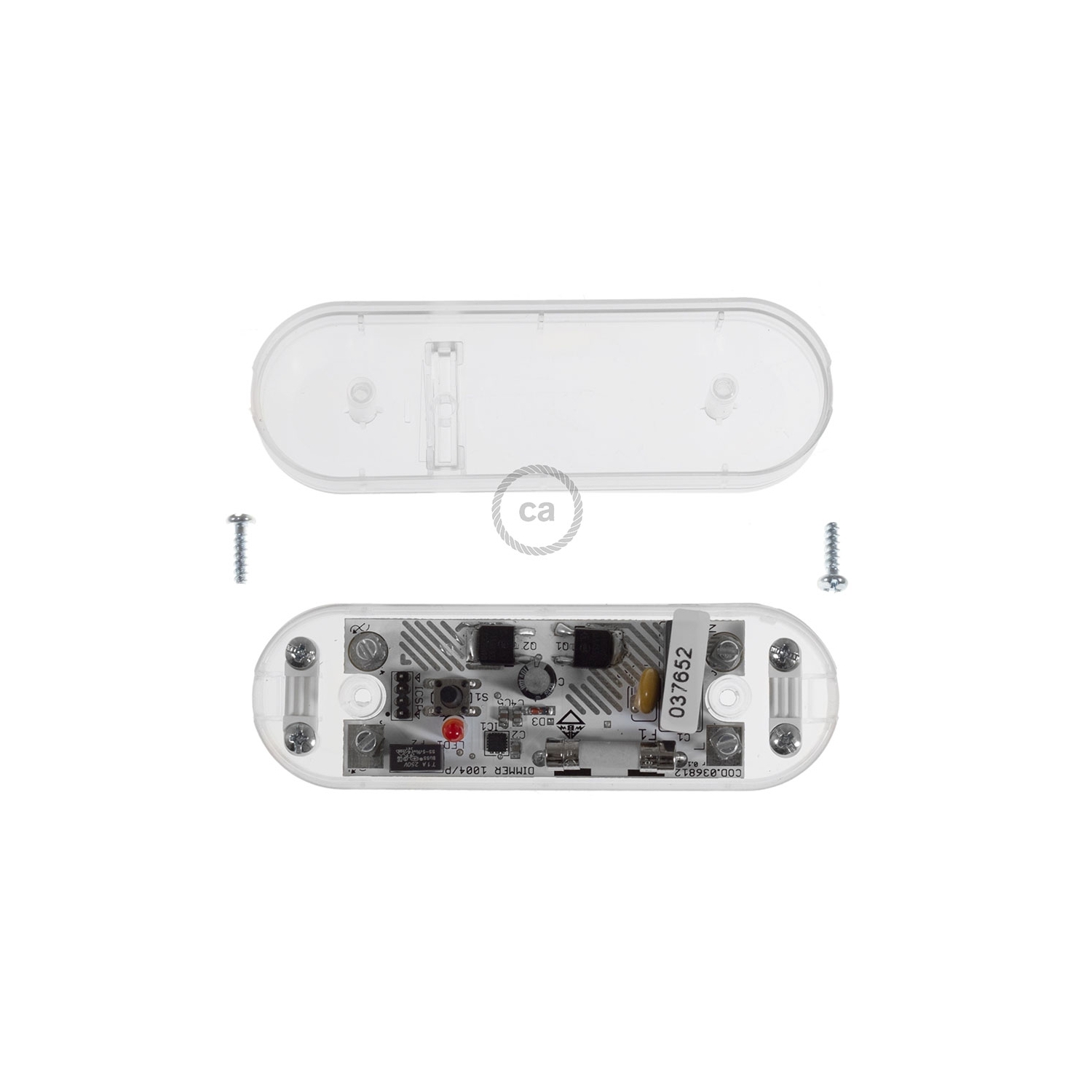 Clear inline dimmer switch