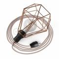 Table Snake - Table Lamp with Copper Diamond light bulb cage