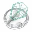 Table Snake - Table Lamp with Turquoise Diamond light bulb cage