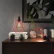 Table Snake - Table Lamp with Red Diamond light bulb cage