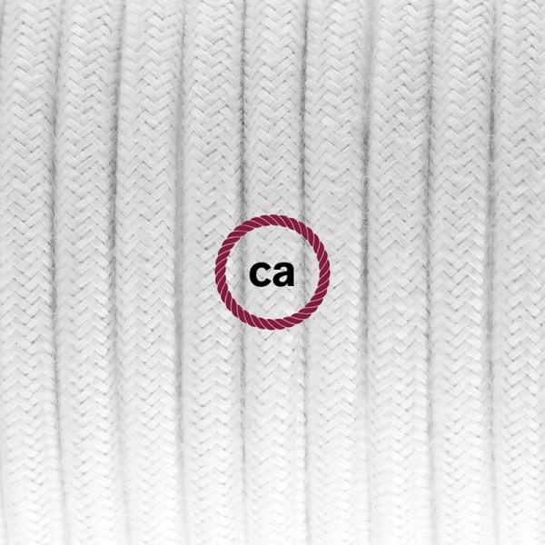 Plug-in Pendant with switch on socket | RC01 White Cotton
