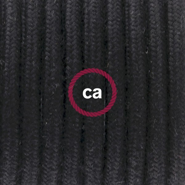 Plug-in Pendant with switch on socket | RC04 Black Cotton