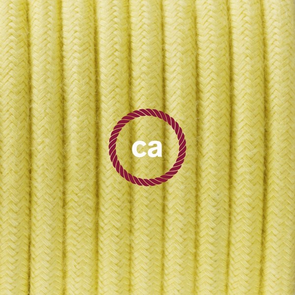 Plug-in Pendant with switch on socket | RC10 Pale Yellow Cotton