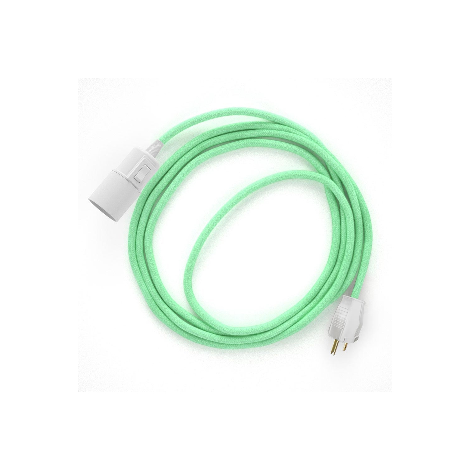 Plug-in Pendant with switch on socket | RC34 Mint Green Cotton