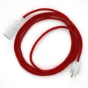Plug-in Pendant with switch on socket | RC35 Red Cotton