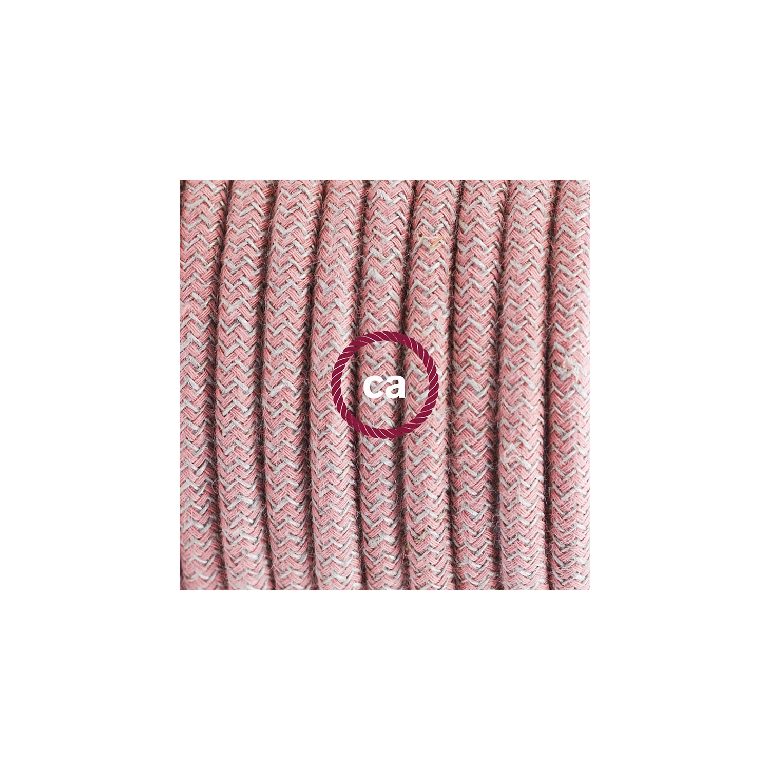 Plug-in Pendant with switch on socket | RD71 Natural & Pink Linen Chevron