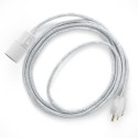 Plug-in Pendant with switch on socket | RL01 White Glitter