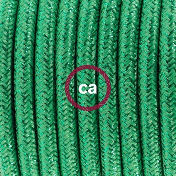 Plug-in Pendant with switch on socket | RL06 Green Glitter