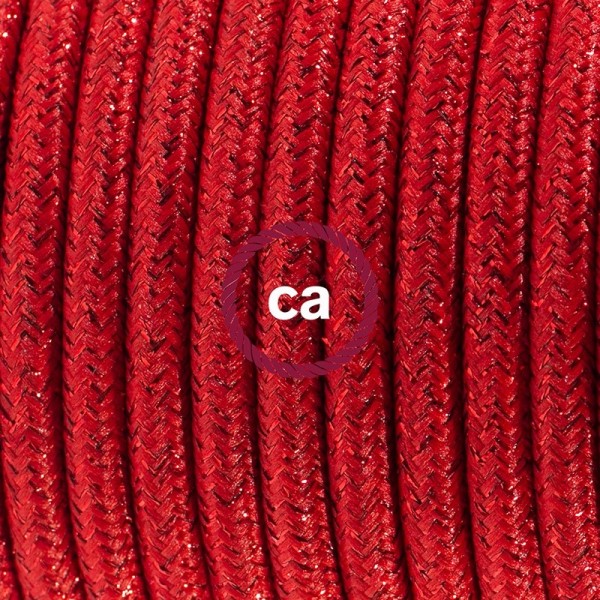 Plug-in Pendant with switch on socket | RL09 Red Glitter