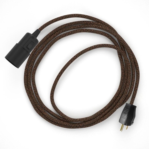 Plug-in Pendant with switch on socket | RL13 Brown Glitter