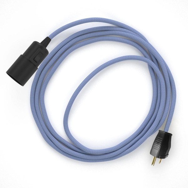 Plug-in Pendant with switch on socket | RM07 Lilac Rayon