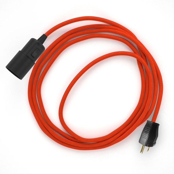 Plug-in Pendant with switch on socket | RM15 Orange Rayon