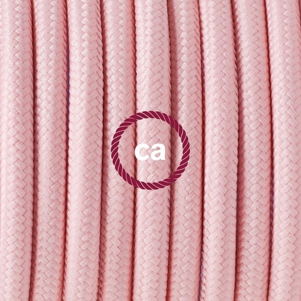 Plug-in Pendant with switch on socket | RM16 Pink Rayon