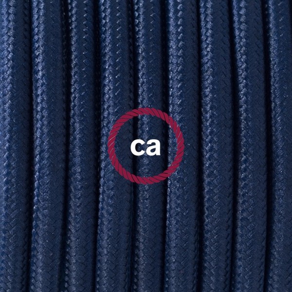 Plug-in Pendant with switch on socket | RM20 Dark Blue Rayon