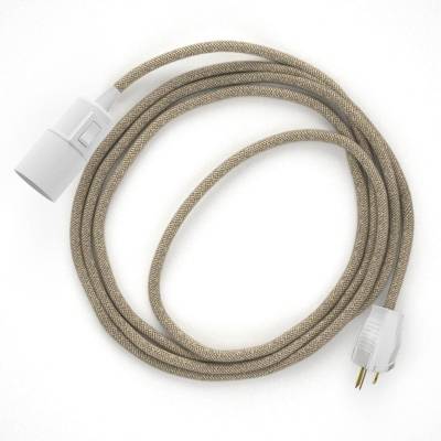 Plug-in Pendant with switch on socket | RN01 Natural Linen