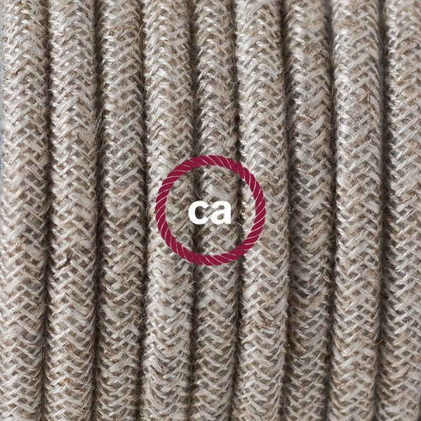 Plug-in Pendant with switch on socket | RN01 Natural Linen