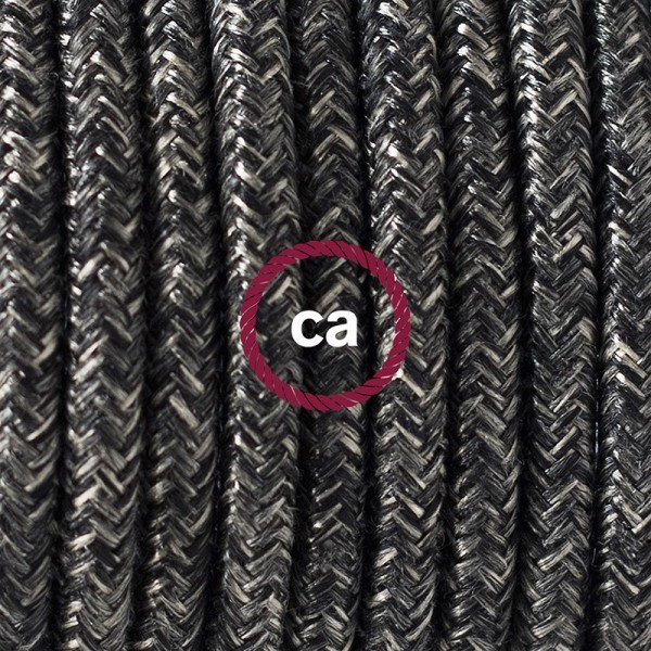 Plug-in Pendant with switch on socket | RN03 Charcoal Linen