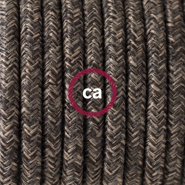 Plug-in Pendant with switch on socket | RN04 Brown Linen