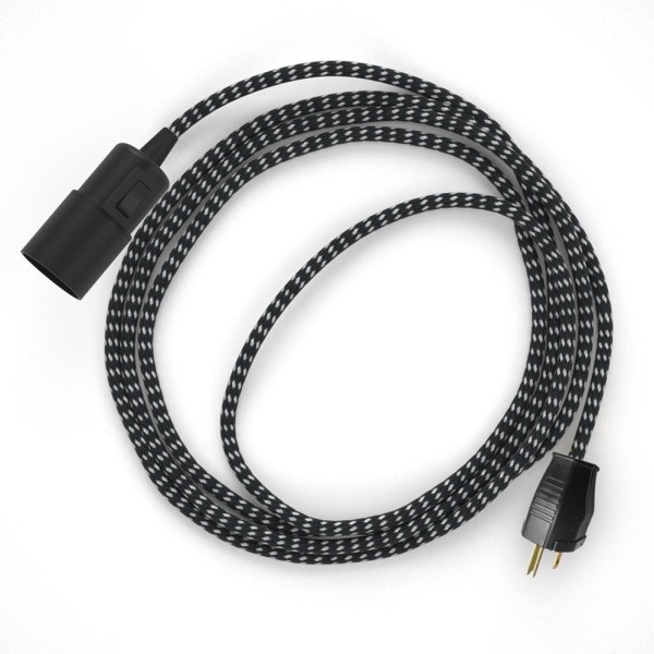 Plug-in Pendant with switch on socket | RT41 Black & White Tracer