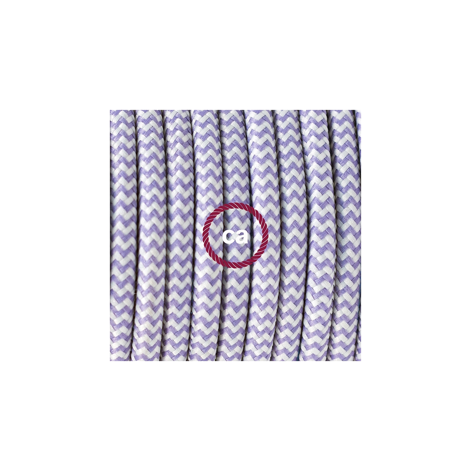 Plug-in Pendant with switch on socket | RZ07 Lilac & White Chevron