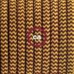Plug-in Pendant with switch on socket | RZ23 Gold & Burgundy Rayon Chevron