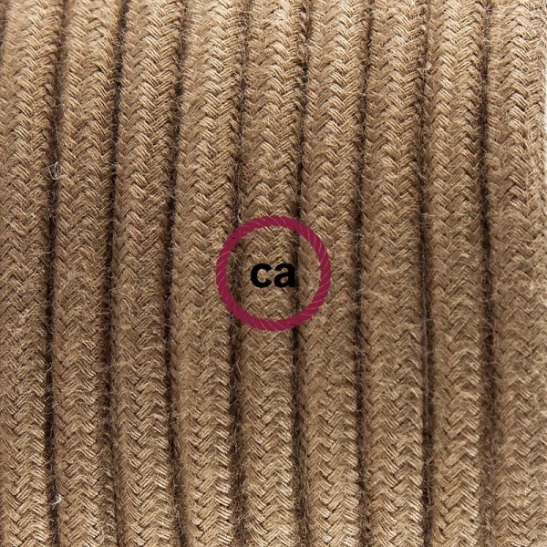 Plug-in Pendant for Lampshade with switch on socket | RC13 Brown Cotton