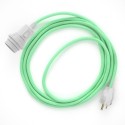 Plug-in Pendant for Lampshade with switch on socket | RC34 Mint Green Cotton