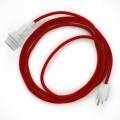 Plug-in Pendant for Lampshade with switch on socket | RC35 Red Cotton