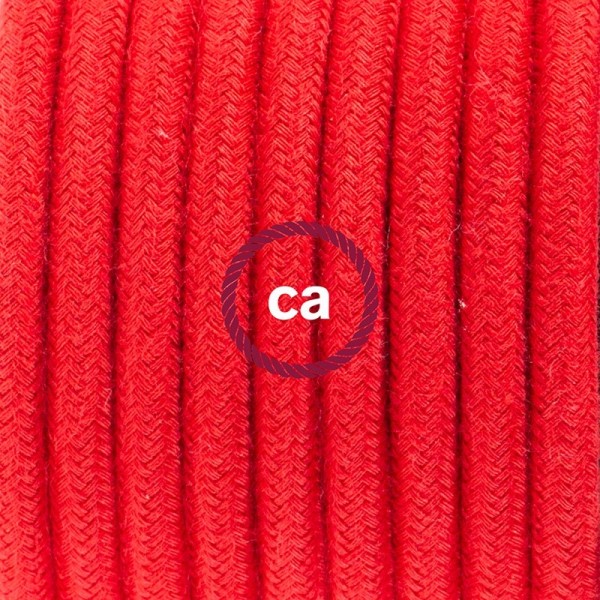 Plug-in Pendant for Lampshade with switch on socket | RC35 Red Cotton