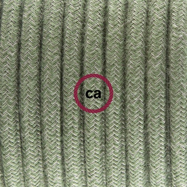 Plug-in Pendant for Lampshade with switch on socket | RC63 Gray Green Cotton