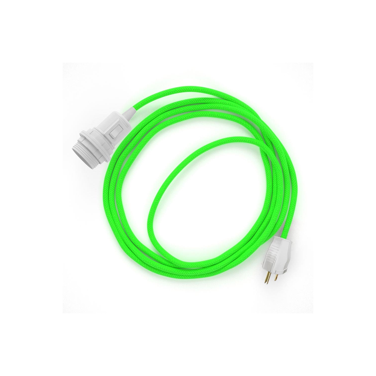 Plug-in Pendant for Lampshade with switch on socket | RF06 Neon Green