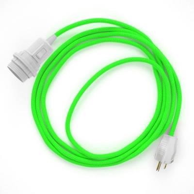 Plug-in Pendant for Lampshade with switch on socket | RF06 Neon Green