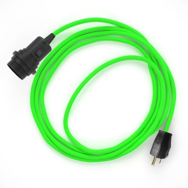 Plug-in Pendant for Lampshade with switch on socket | RF06 Neon Green