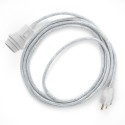 Plug-in Pendant for Lampshade with switch on socket | RL01 White Glitter